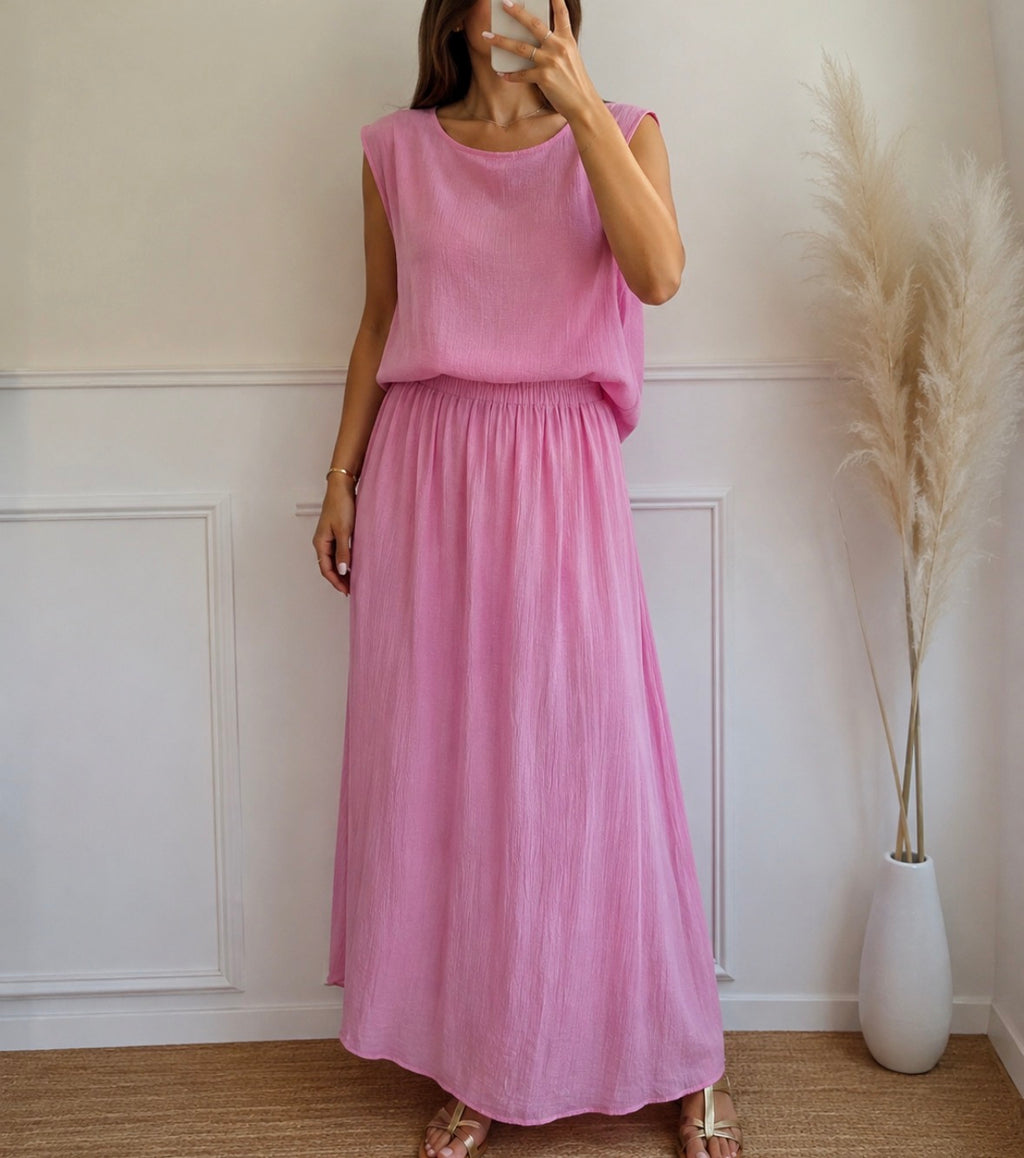 ENSEMBLE TOP JUPE EN VISCOSE