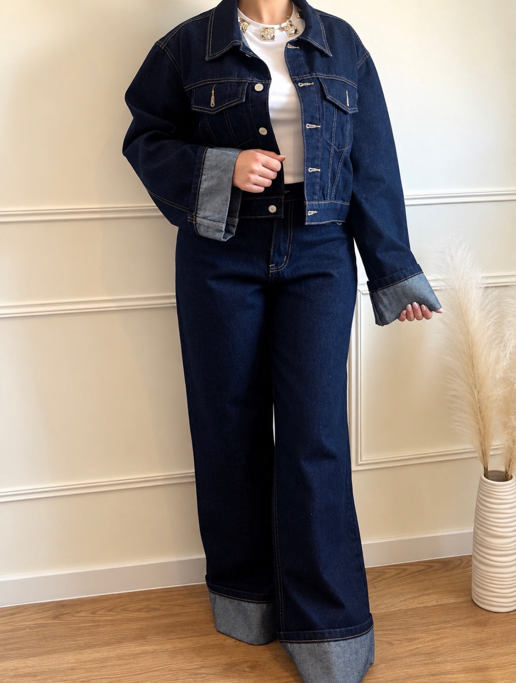 Jeans pantalon large