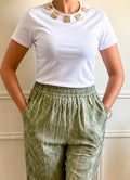 Top Tee-shirt à bijoux doré