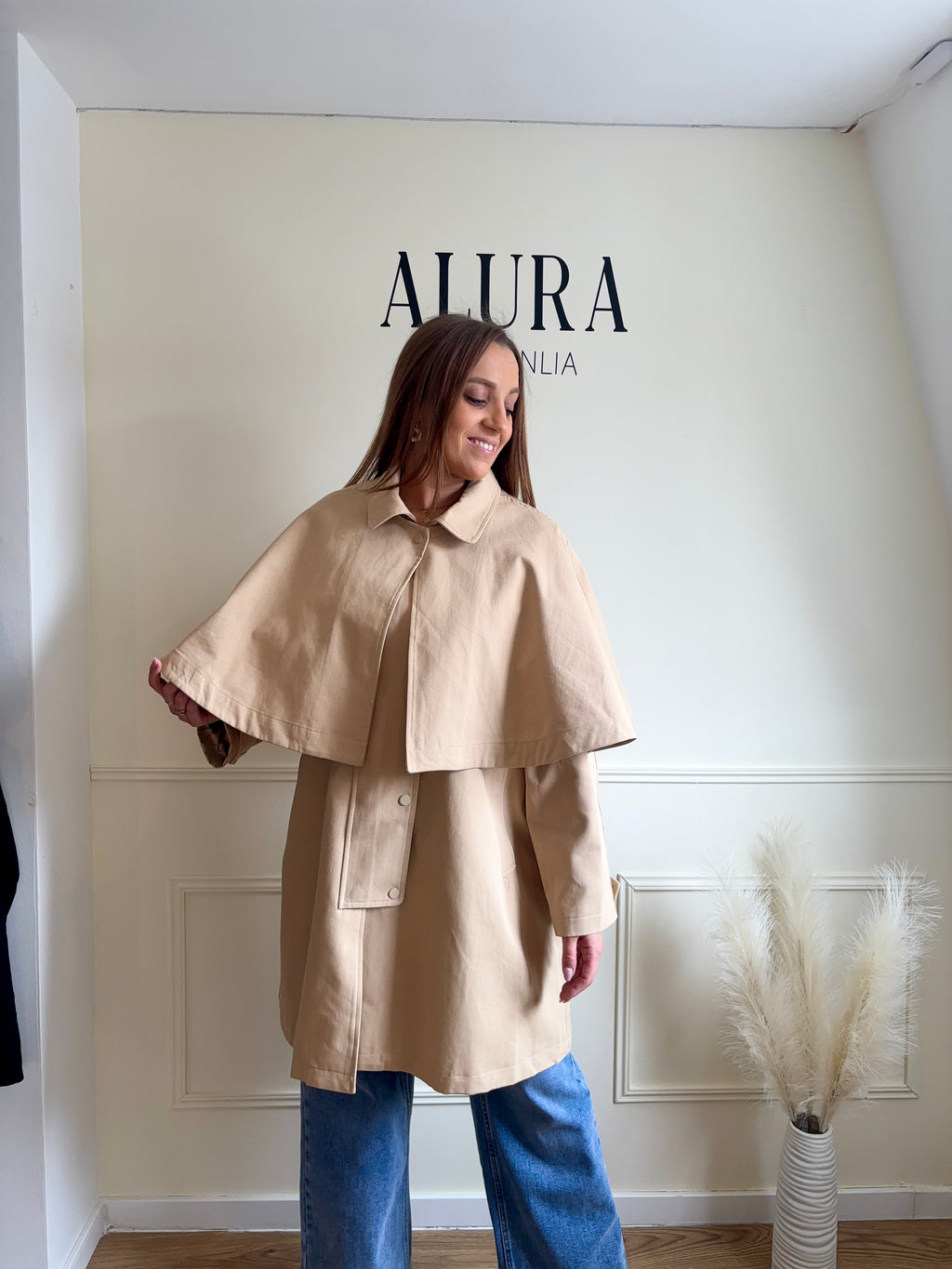 Manteau cape oversize double cape amovible
