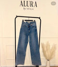 Jean Femme Wide Leg Asymétrique – Taille Haute Stretch
