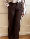 Pantalon large fluide tailleur