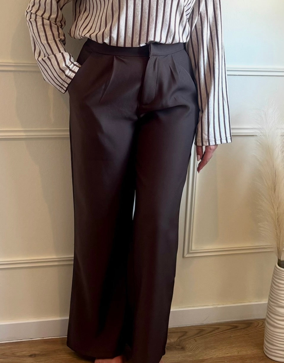 Pantalon large fluide tailleur